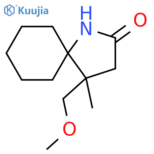 1-Azaspiro[4.5]decan-2-one, 4-(methoxymethyl)-4-methyl- structure