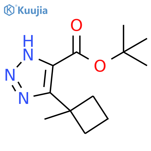 1H-1,2,3-Triazole-5-carboxylic acid, 4-(1-methylcyclobutyl)-, 1,1-dimethylethyl ester structure