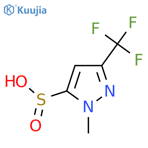 1-methyl-3-(trifluoromethyl)-1H-pyrazole-5-sulfinic acid structure