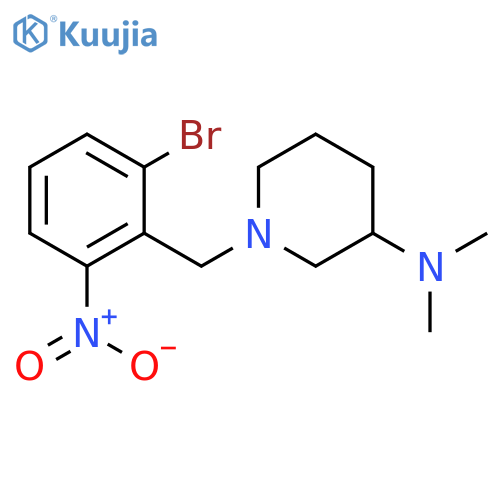 3-Piperidinamine, 1-[(2-bromo-6-nitrophenyl)methyl]-N,N-dimethyl- structure
