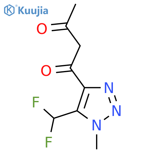 1-5-(difluoromethyl)-1-methyl-1H-1,2,3-triazol-4-ylbutane-1,3-dione structure