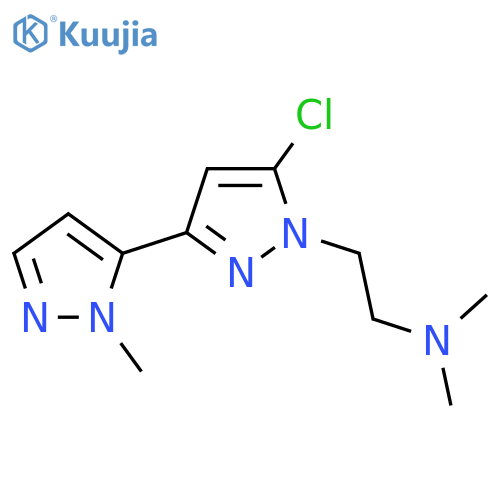 {2-5-chloro-3-(1-methyl-1H-pyrazol-5-yl)-1H-pyrazol-1-ylethyl}dimethylamine structure