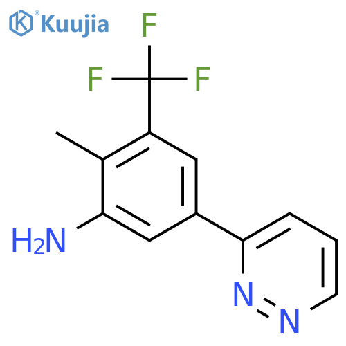 2-Methyl-5-(pyridazin-3-yl)-3-(trifluoromethyl)aniline structure
