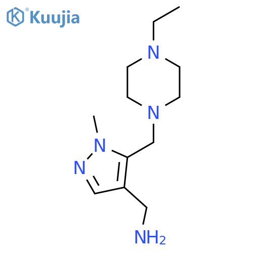 {5-[(4-ethylpiperazin-1-yl)methyl]-1-methyl-1H-pyrazol-4-yl}methanamine structure