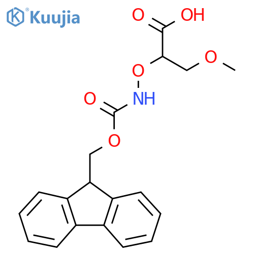 2-[({[(9H-fluoren-9-yl)methoxy]carbonyl}amino)oxy]-3-methoxypropanoic acid structure