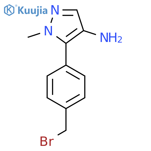 5-[4-(bromomethyl)phenyl]-1-methyl-1H-pyrazol-4-amine structure