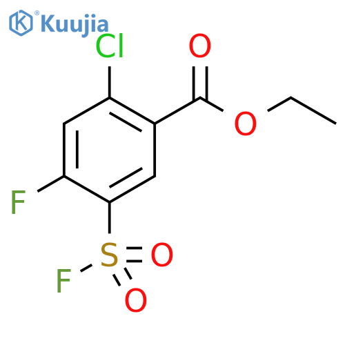 Ethyl 2-chloro-4-fluoro-5-(fluorosulfonyl)benzoate structure