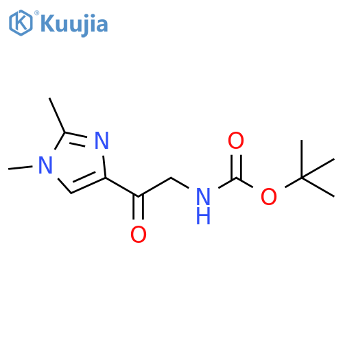 Carbamic acid, N-[2-(1,2-dimethyl-1H-imidazol-4-yl)-2-oxoethyl]-, 1,1-dimethylethyl ester structure