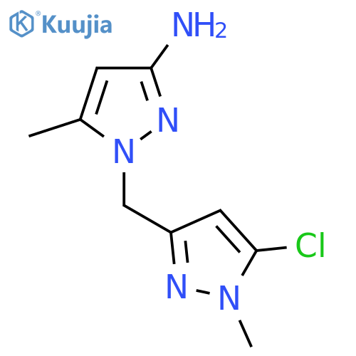 1-(5-chloro-1-methyl-1H-pyrazol-3-yl)methyl-5-methyl-1H-pyrazol-3-amine structure