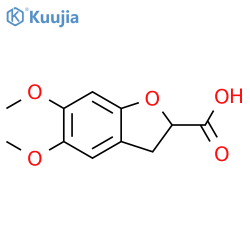 2-Benzofurancarboxylic acid, 2,3-dihydro-5,6-dimethoxy- structure