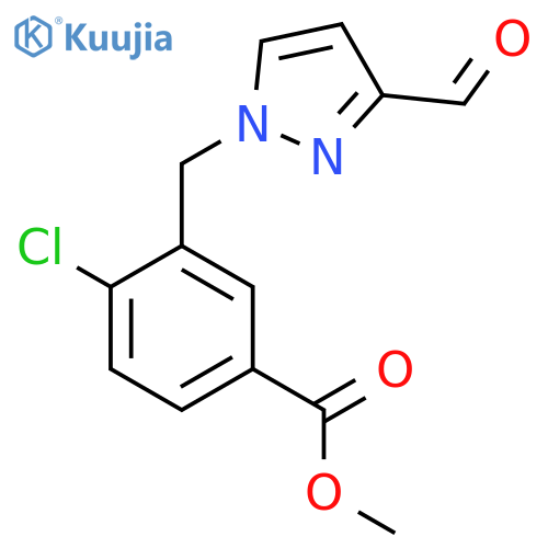 Methyl 4-chloro-3-[(3-formylpyrazol-1-yl)methyl]benzoate structure