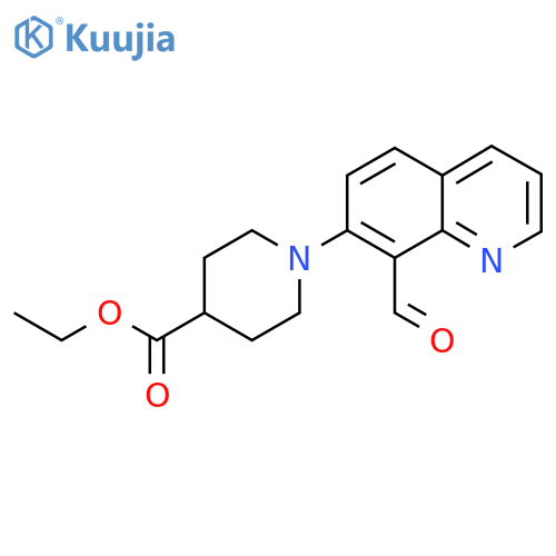 Ethyl 1-(8-formylquinolin-7-yl)piperidine-4-carboxylate structure