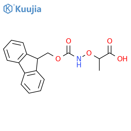 2-[({[(9H-fluoren-9-yl)methoxy]carbonyl}amino)oxy]propanoic acid structure