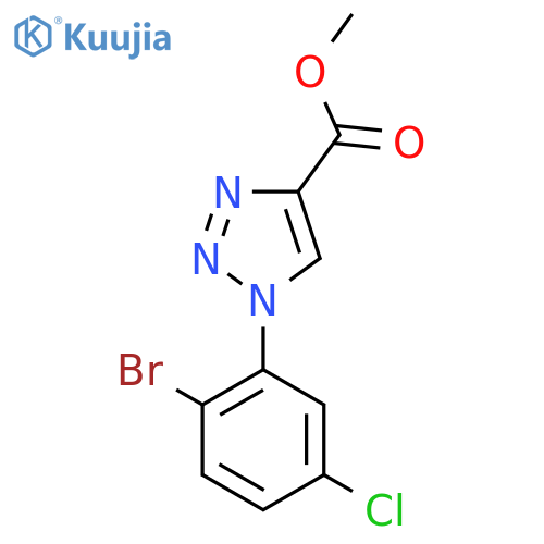 methyl 1-(2-bromo-5-chlorophenyl)-1H-1,2,3-triazole-4-carboxylate structure
