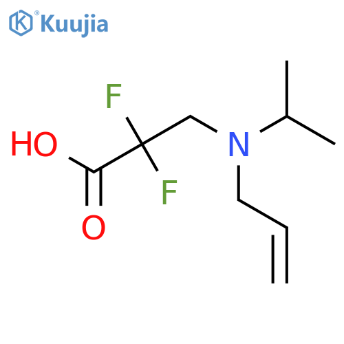 2,2-Difluoro-3-[propan-2-yl(prop-2-enyl)amino]propanoic acid structure