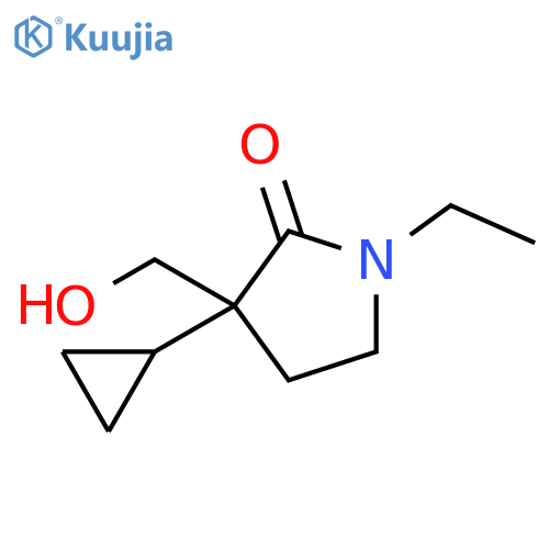 2-Pyrrolidinone, 3-cyclopropyl-1-ethyl-3-(hydroxymethyl)- structure