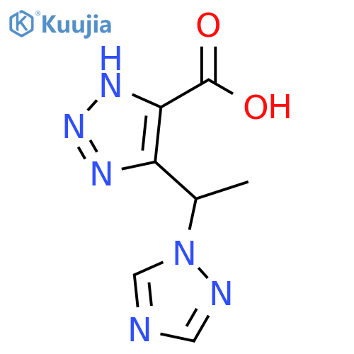 1H-1,2,3-Triazole-5-carboxylic acid, 4-[1-(1H-1,2,4-triazol-1-yl)ethyl]- structure