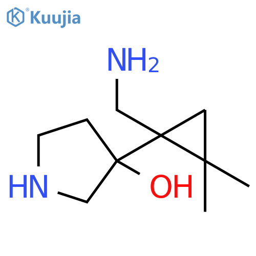 3-Pyrrolidinol, 3-[1-(aminomethyl)-2,2-dimethylcyclopropyl]- structure