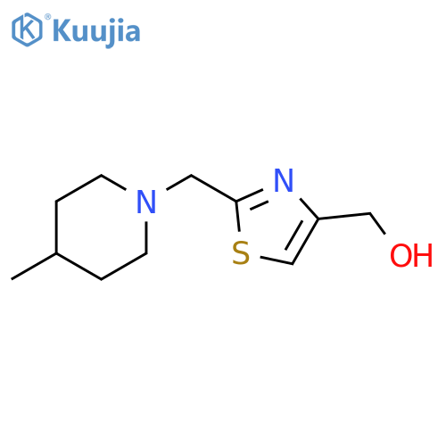 4-Thiazolemethanol, 2-[(4-methyl-1-piperidinyl)methyl]- structure