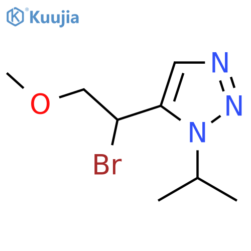 5-(1-bromo-2-methoxyethyl)-1-(propan-2-yl)-1H-1,2,3-triazole structure
