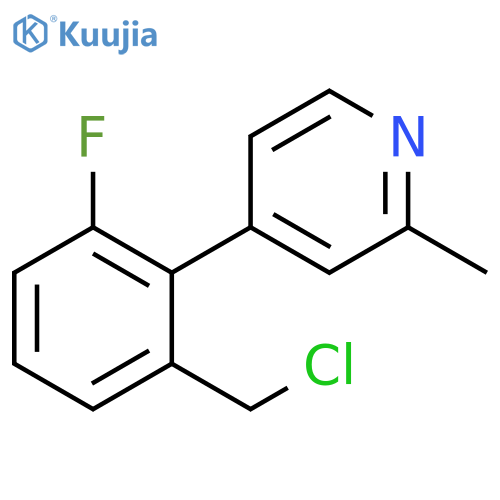 Pyridine, 4-[2-(chloromethyl)-6-fluorophenyl]-2-methyl- structure