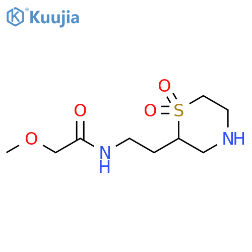 Acetamide, N-[2-(1,1-dioxido-2-thiomorpholinyl)ethyl]-2-methoxy- structure