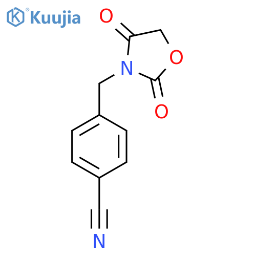 Benzonitrile, 4-[(2,4-dioxo-3-oxazolidinyl)methyl]- structure