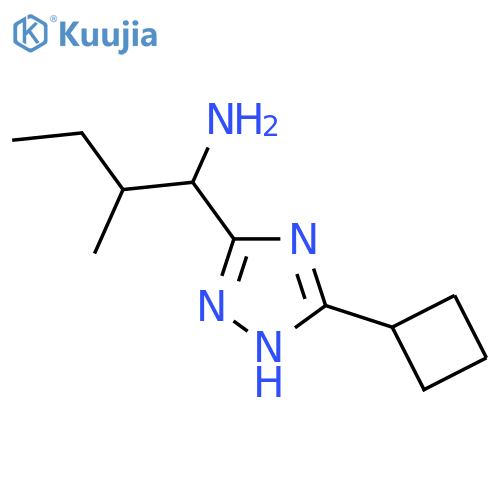 1-(3-cyclobutyl-1H-1,2,4-triazol-5-yl)-2-methylbutan-1-amine structure