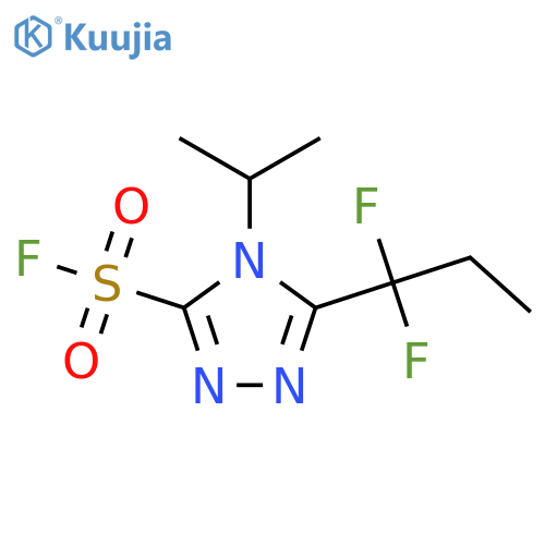 5-(1,1-Difluoropropyl)-4-propan-2-yl-1,2,4-triazole-3-sulfonyl fluoride structure
