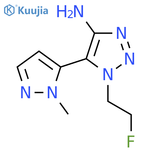 1-(2-fluoroethyl)-5-(1-methyl-1H-pyrazol-5-yl)-1H-1,2,3-triazol-4-amine structure