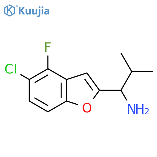 1-(5-Chloro-4-fluoro-1-benzofuran-2-yl)-2-methylpropan-1-amine structure