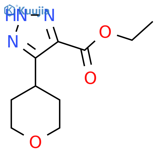 ethyl 5-(oxan-4-yl)-1H-1,2,3-triazole-4-carboxylate structure