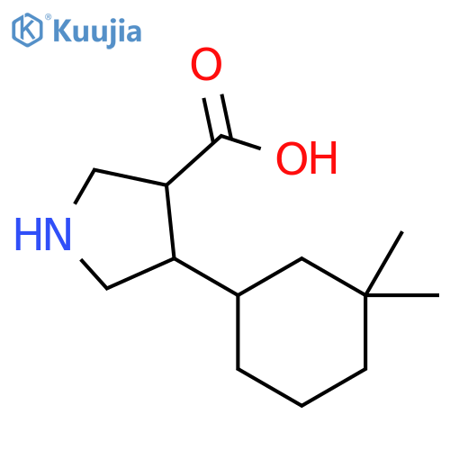 3-Pyrrolidinecarboxylic acid, 4-(3,3-dimethylcyclohexyl)- structure