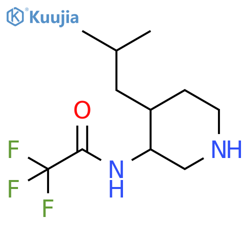 Acetamide, 2,2,2-trifluoro-N-[4-(2-methylpropyl)-3-piperidinyl]- structure
