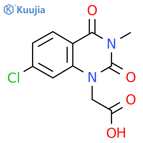 2-(7-chloro-3-methyl-2,4-dioxo-1,2,3,4-tetrahydroquinazolin-1-yl)acetic acid structure