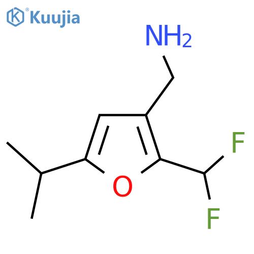 [2-(Difluoromethyl)-5-(propan-2-yl)furan-3-yl]methanamine structure