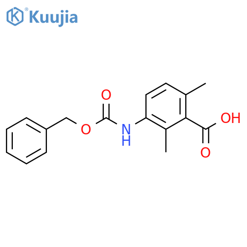 Benzoic acid, 2,6-dimethyl-3-[[(phenylmethoxy)carbonyl]amino]- structure