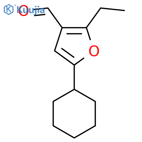 5-Cyclohexyl-2-ethylfuran-3-carbaldehyde structure
