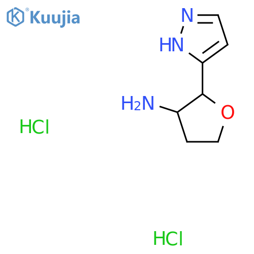 2-(1H-pyrazol-3-yl)oxolan-3-amine dihydrochloride structure