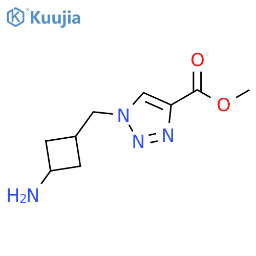 1H-1,2,3-Triazole-4-carboxylic acid, 1-[(3-aminocyclobutyl)methyl]-, methyl ester structure