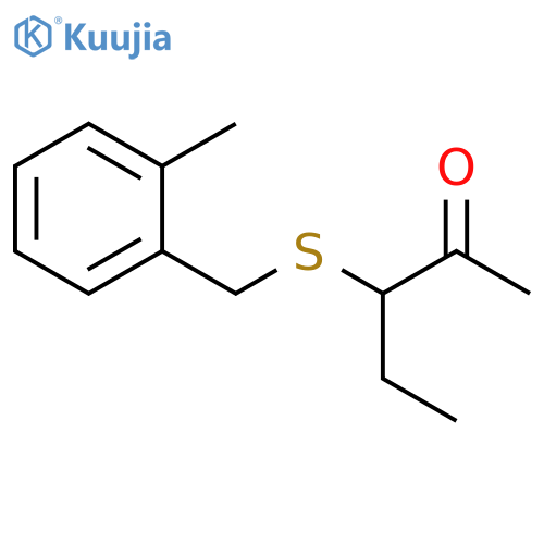 2-Pentanone, 3-[[(2-methylphenyl)methyl]thio]- structure