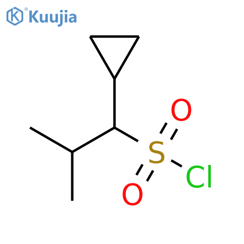 Cyclopropanemethanesulfonyl chloride, α-(1-methylethyl)- structure