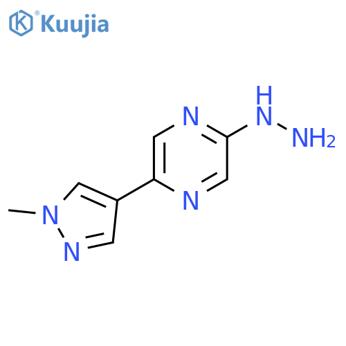 Pyrazine, 2-hydrazinyl-5-(1-methyl-1H-pyrazol-4-yl)- structure