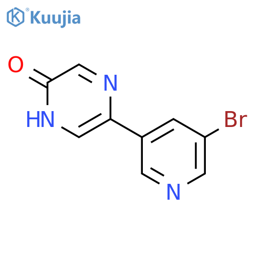 2(1H)-Pyrazinone, 5-(5-bromo-3-pyridinyl)- structure