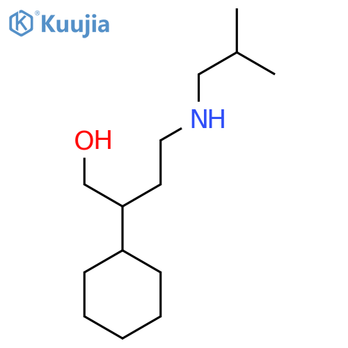2-Cyclohexyl-4-[(2-methylpropyl)amino]butan-1-ol structure