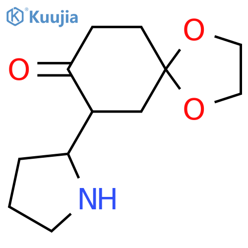 7-(pyrrolidin-2-yl)-1,4-dioxaspiro4.5decan-8-one structure