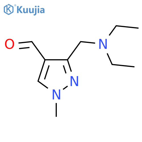 3-[(diethylamino)methyl]-1-methyl-1H-pyrazole-4-carbaldehyde structure