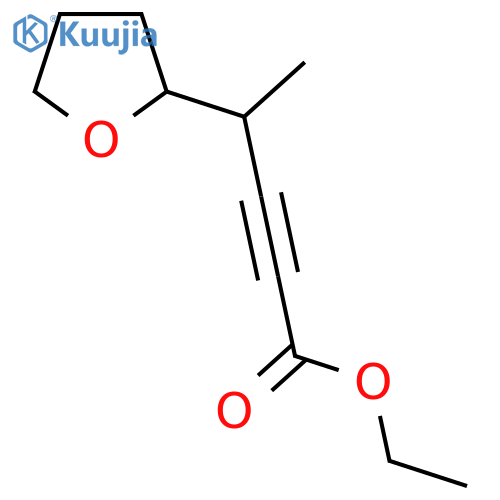 Ethyl 4-(oxolan-2-yl)pent-2-ynoate structure