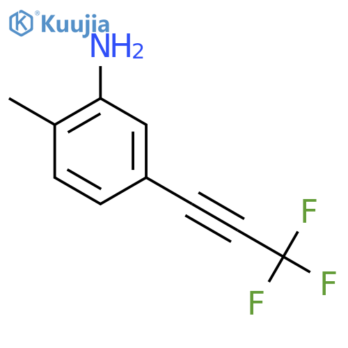 2-Methyl-5-(trifluoroprop-1-yn-1-yl)aniline structure