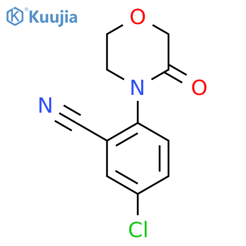 5-chloro-2-(3-oxomorpholin-4-yl)benzonitrile structure